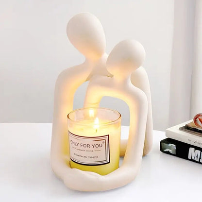 Resin Couple Candle Holder