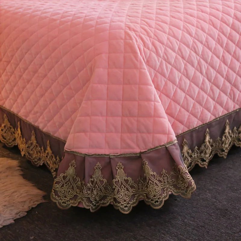 Modern Diamond and Lace Bedspread