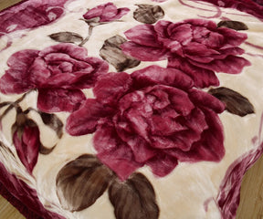 Ultra Soft Blossom Flowers Faux Fur Blanket