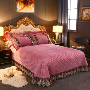 Modern Diamond and Lace Bedspread