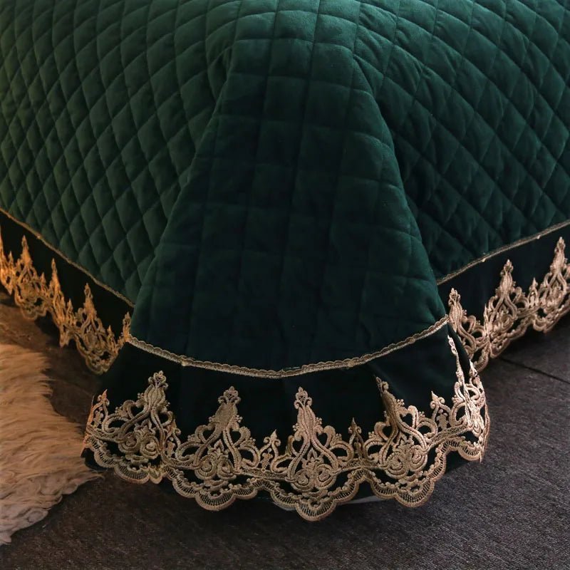 Modern Diamond and Lace Bedspread