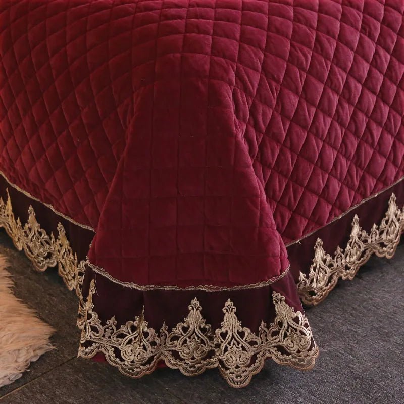 Modern Diamond and Lace Bedspread