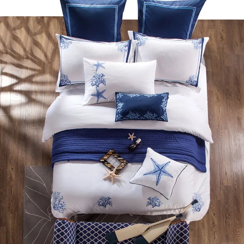 Sicily Luxury Embroidered Silk Bedding Set.