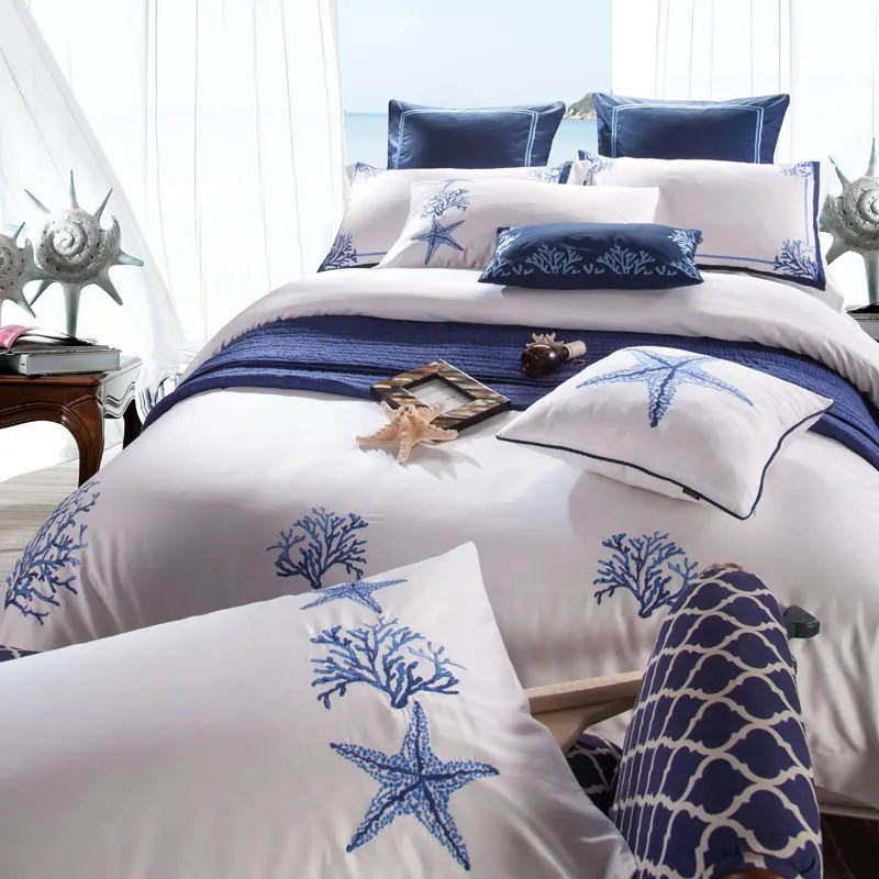 Sicily Luxury Embroidered Silk Bedding Set.