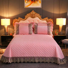 Modern Diamond and Lace Bedspread