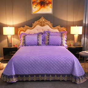 Modern Diamond and Lace Bedspread