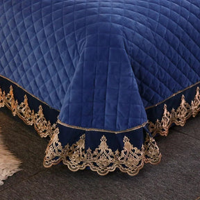 Modern Diamond and Lace Bedspread