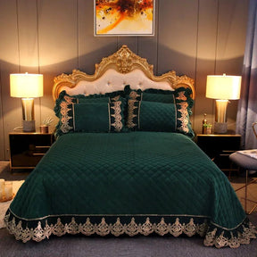 Modern Diamond and Lace Bedspread