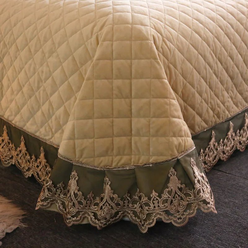 Modern Diamond and Lace Bedspread