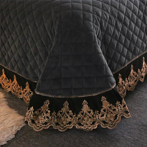 Modern Diamond and Lace Bedspread