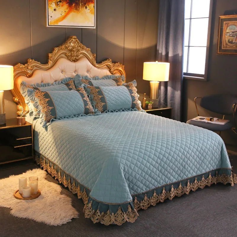 Modern Diamond and Lace Bedspread