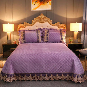 Modern Diamond and Lace Bedspread