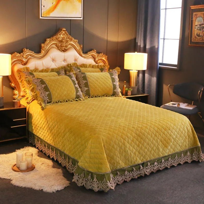 Modern Diamond and Lace Bedspread