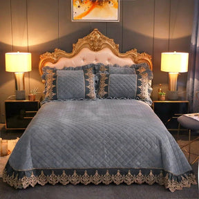 Modern Diamond and Lace Bedspread