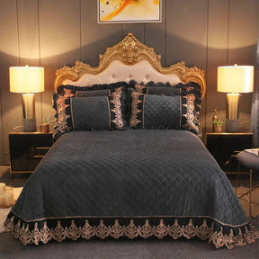 Modern Diamond and Lace Bedspread