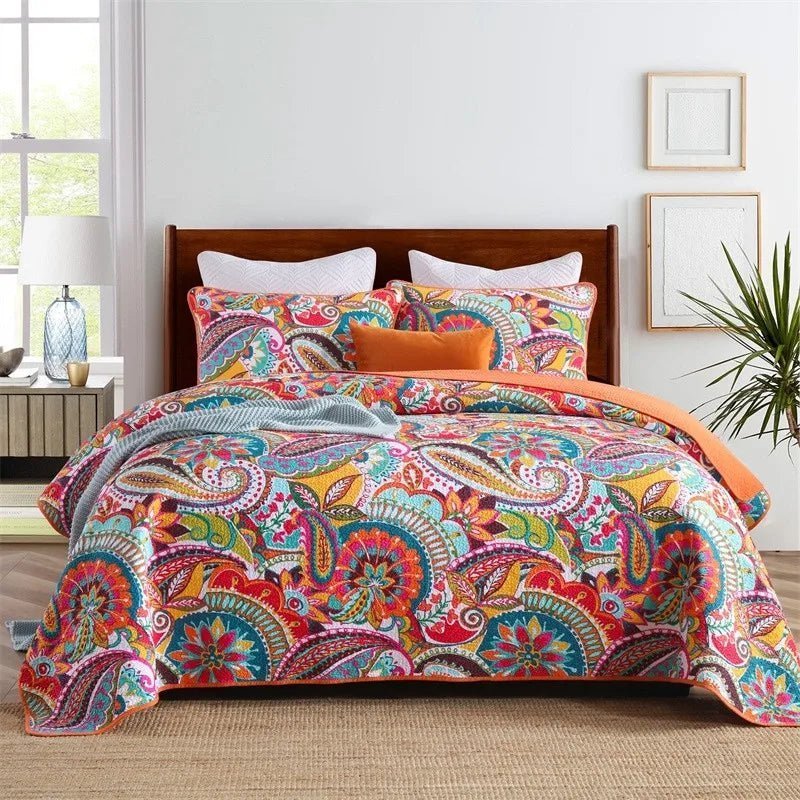 Majestic Multicolor Paisley Bedspread